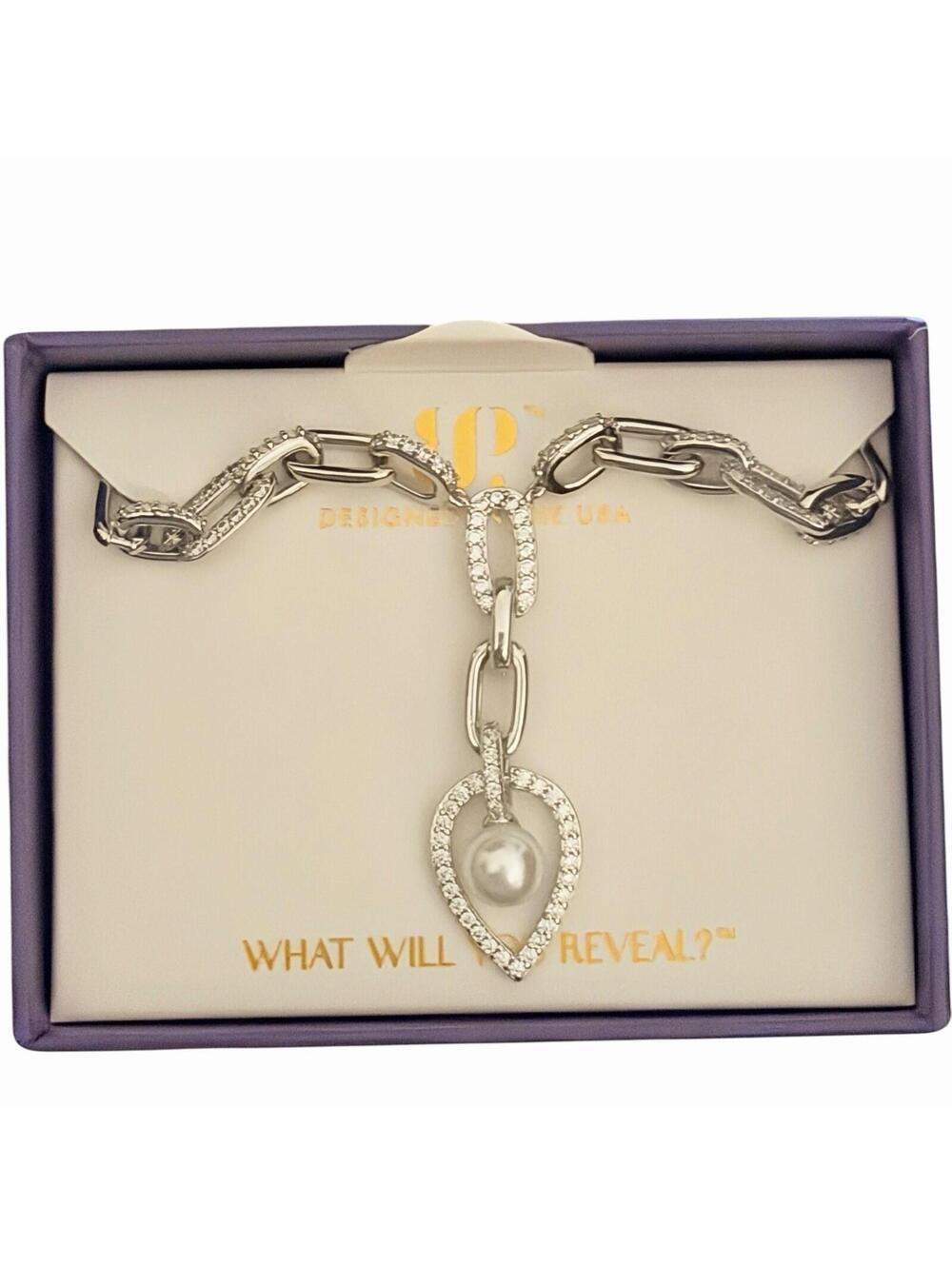Bomb Party June 2026 Necklace “ It’s Got To Be Mine” Pearl On Rhodium